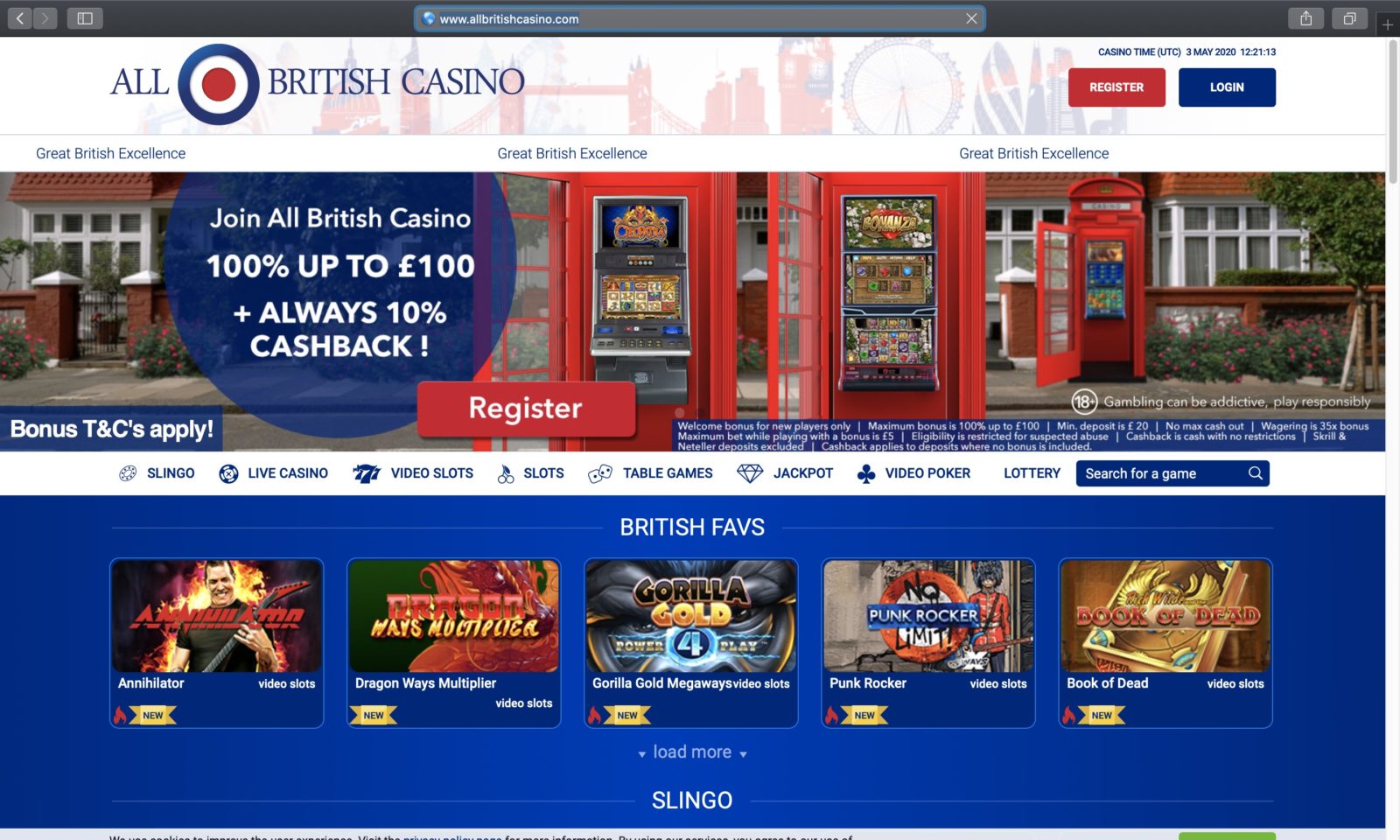 Screenshot of allbritishcasino.com