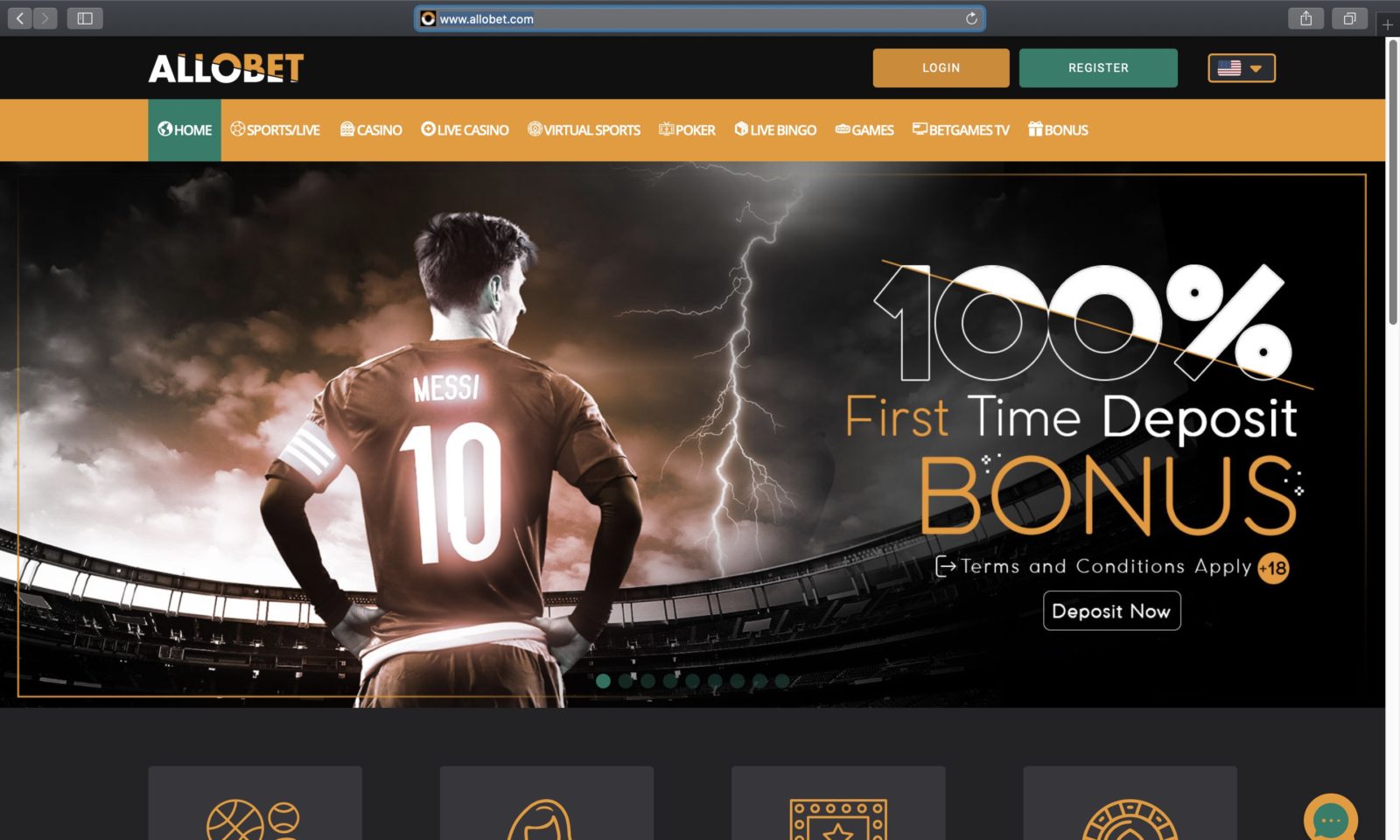 Screenshot of allobet.com