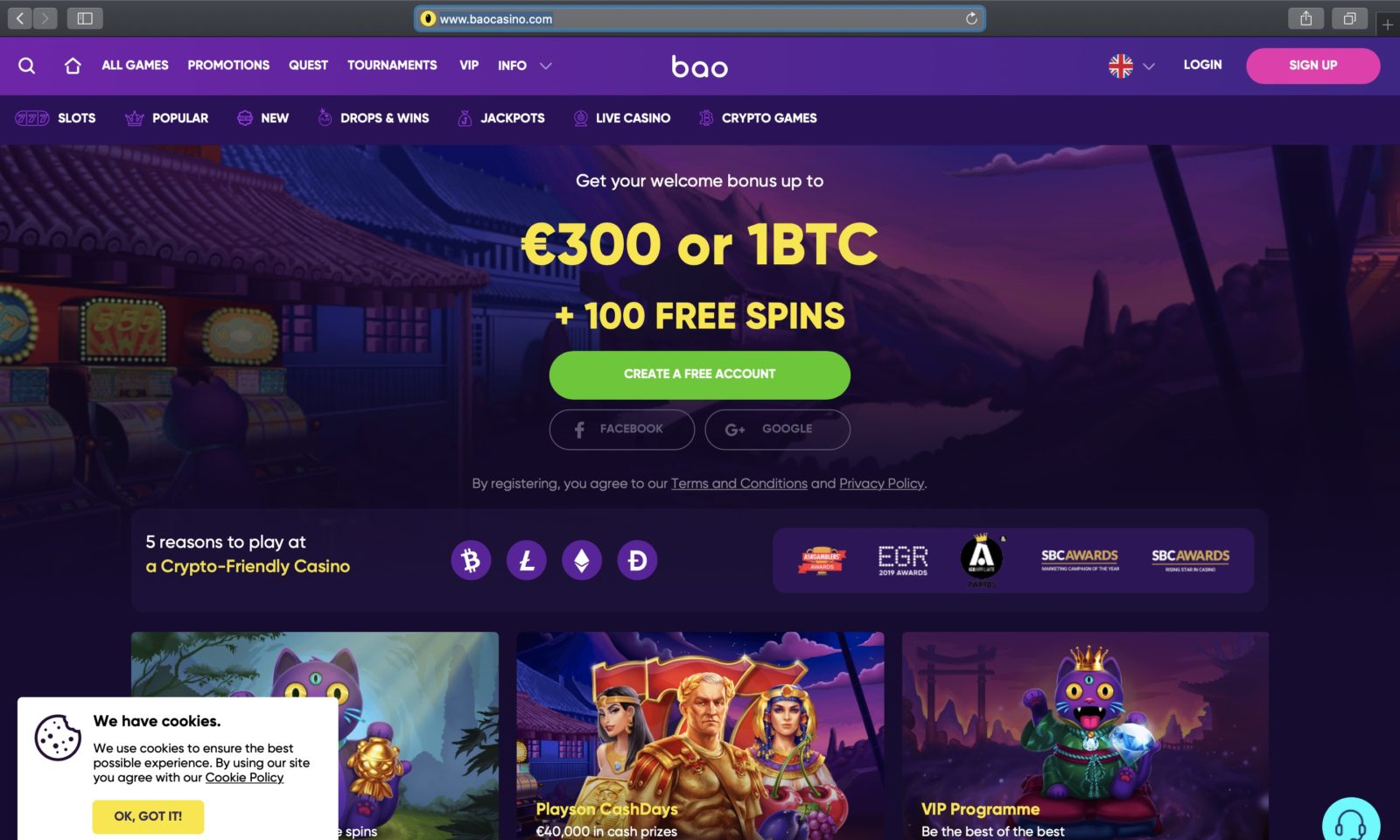 Screenshot of baocasino.com