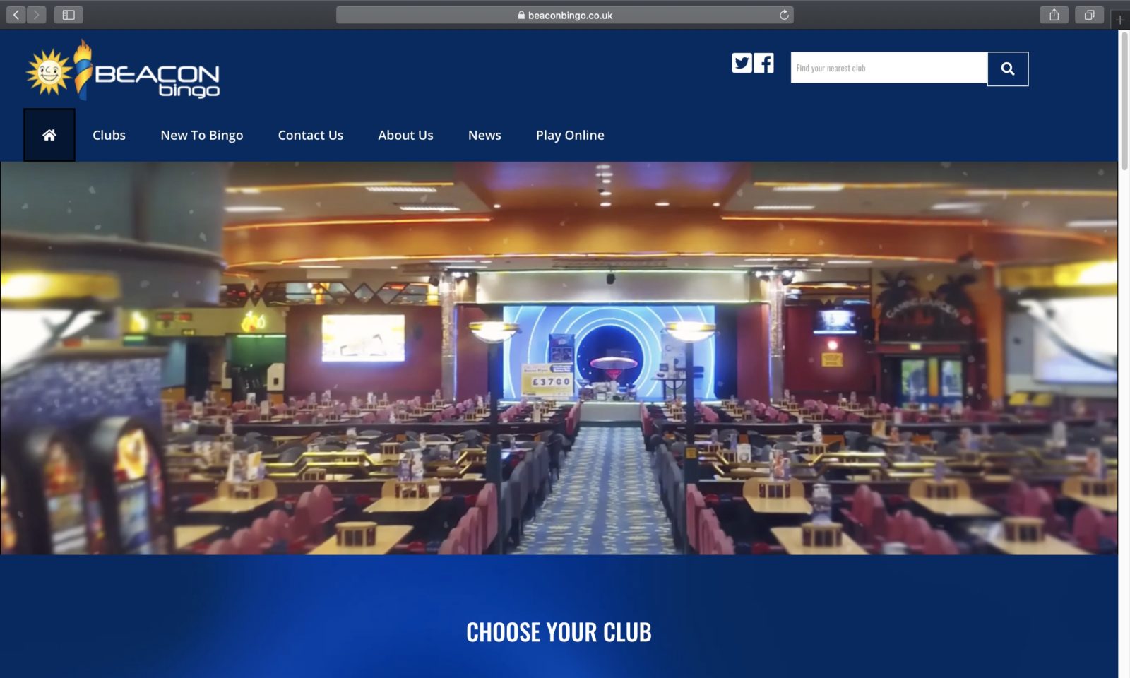 Screenshot of beakybingo.co.uk