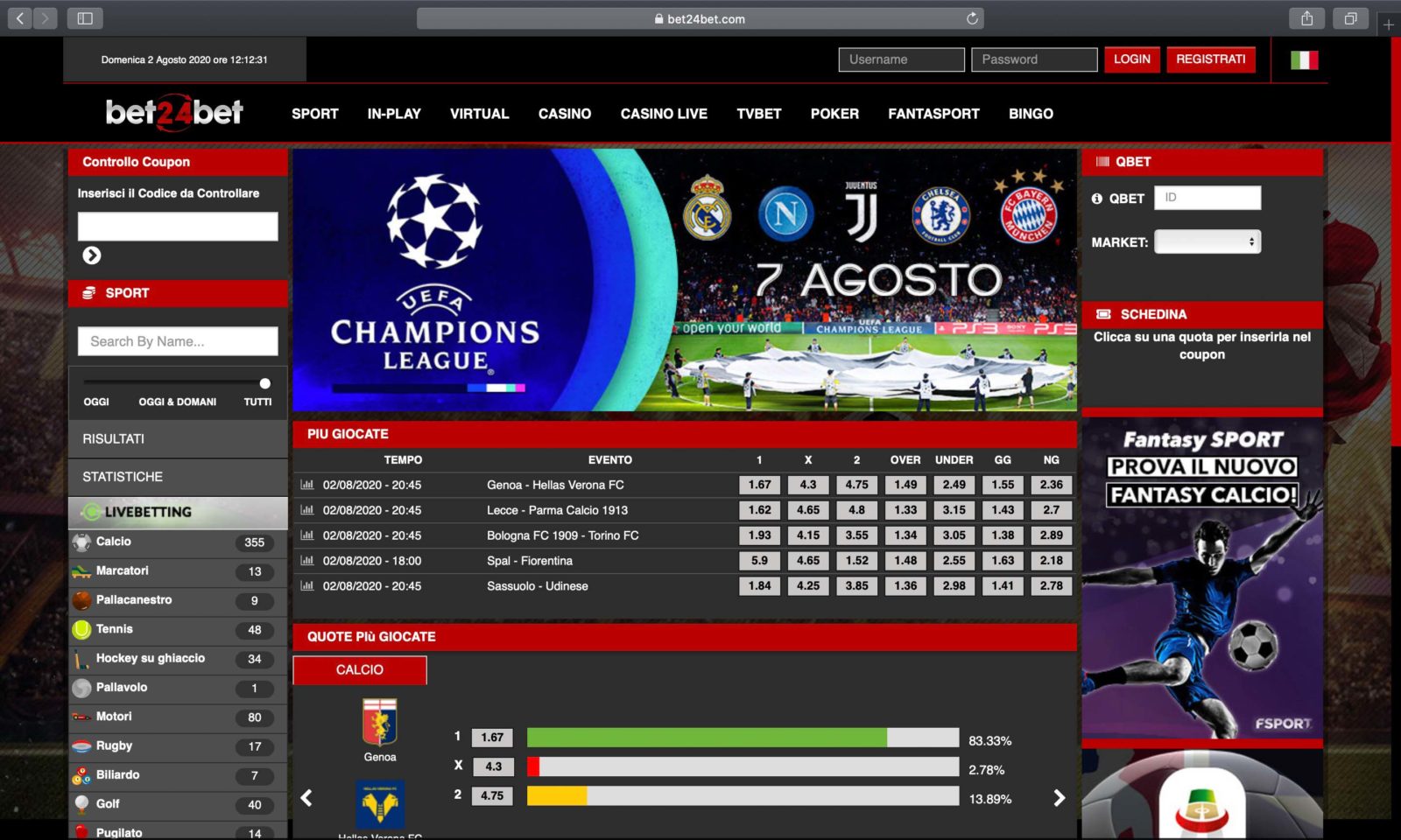 Screenshot of bet24bet.com