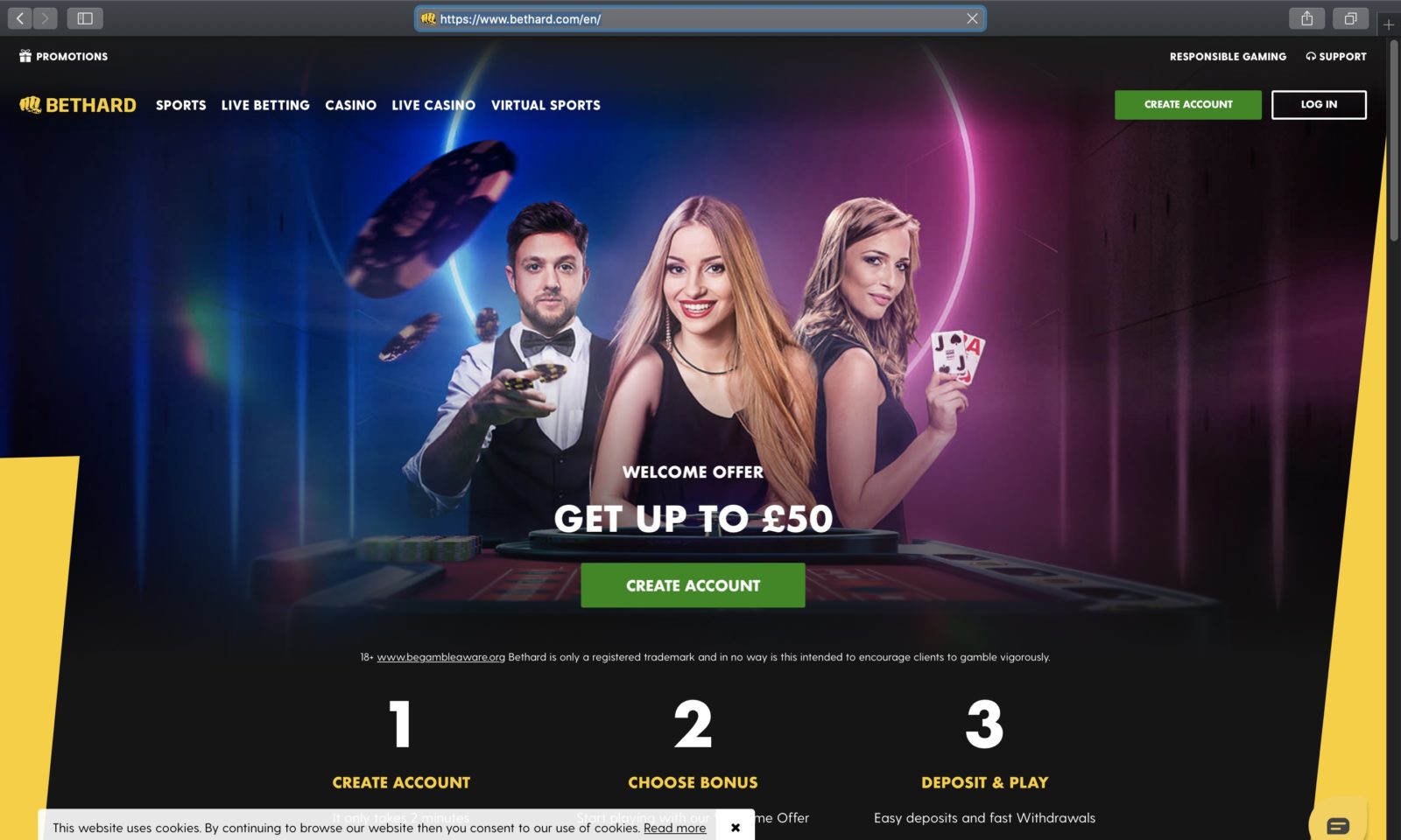 Screenshot of bethard.com