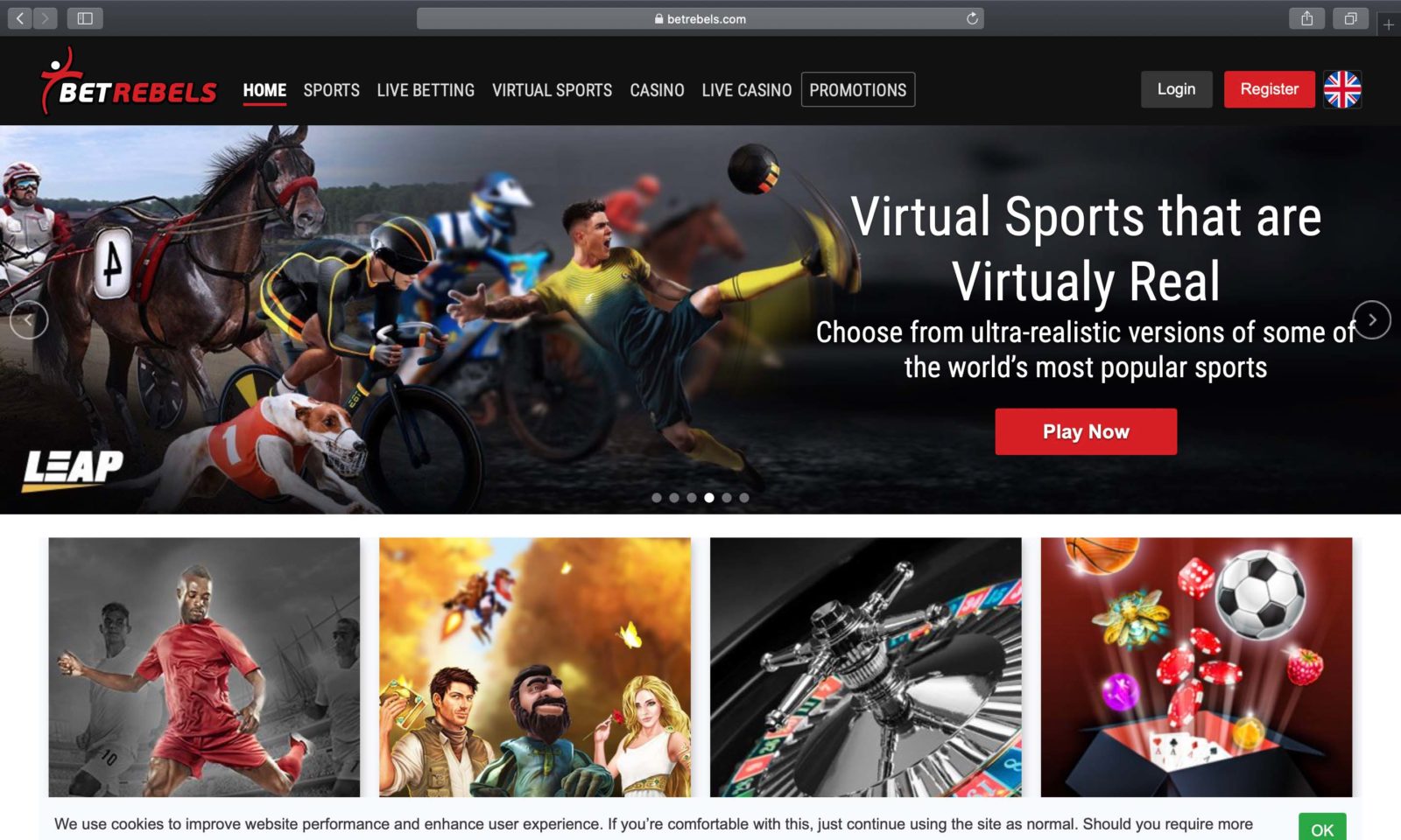 Screenshot of betrebels.com