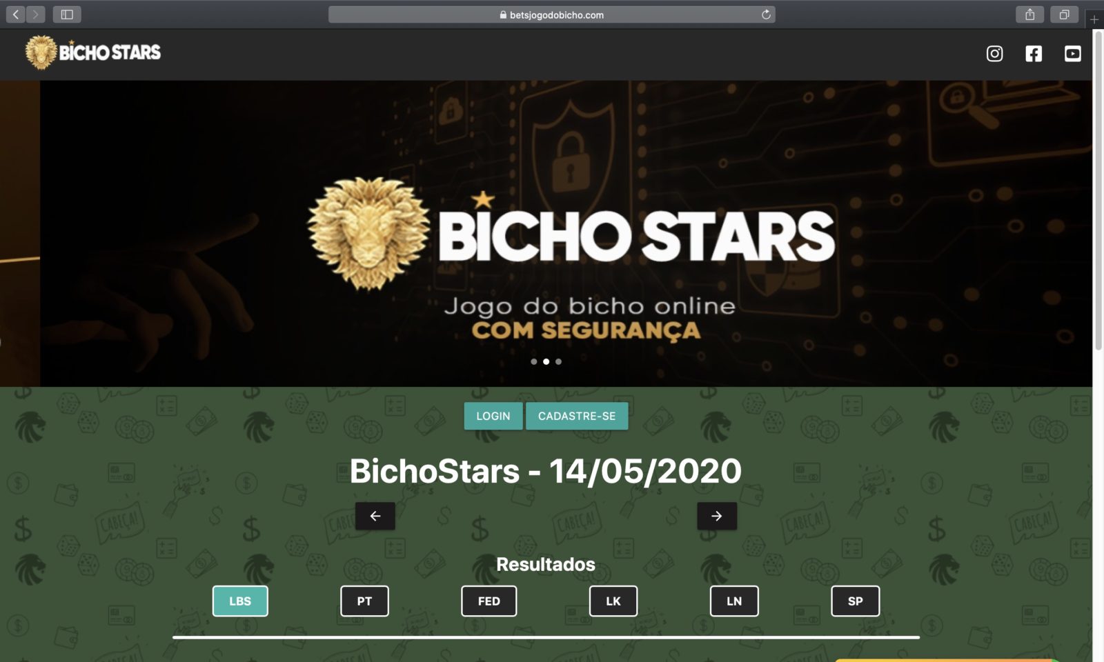 Screenshot of bichostars.com