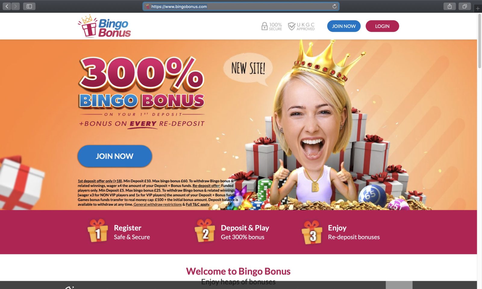 Screenshot of bingobonus.com