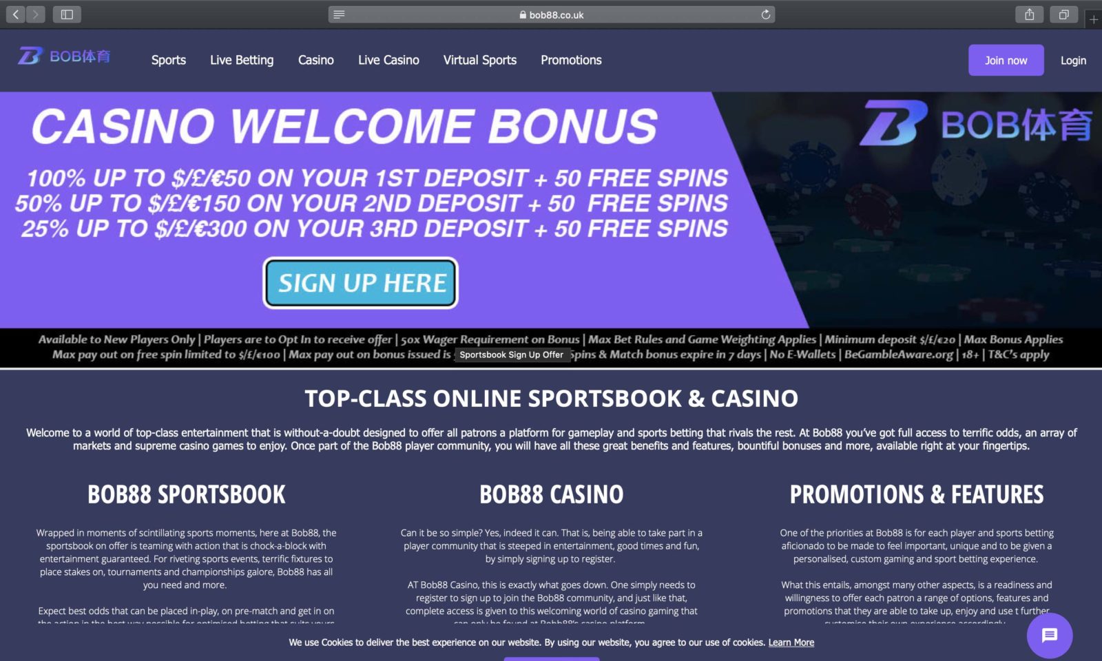 Screenshot of bob88.co.uk