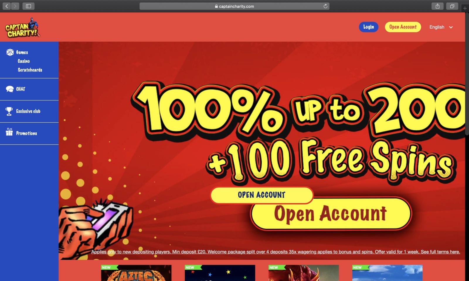 Screenshot of captaincharity.com