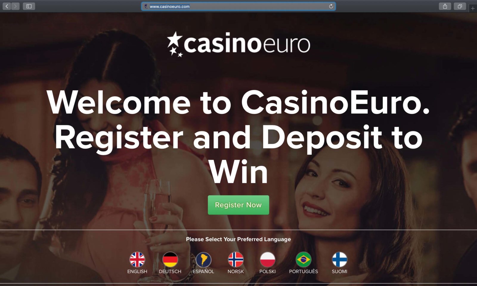 Screenshot of casinoeuro.com