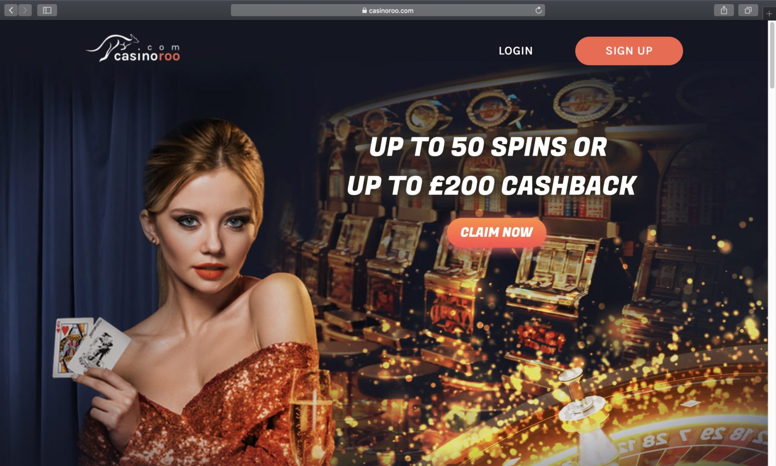 Screenshot of casinoroo.com