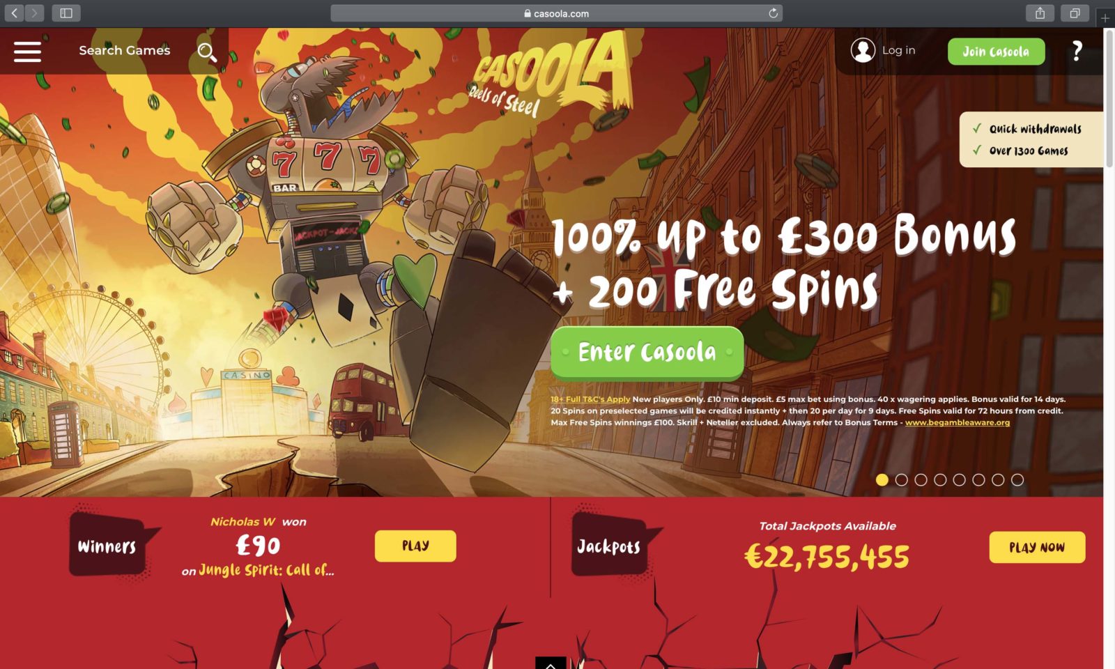 Screenshot of casoola.com