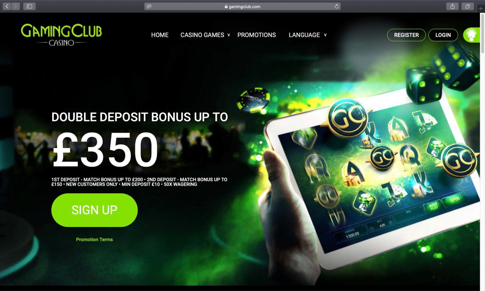 Screenshot of gamingclub.com