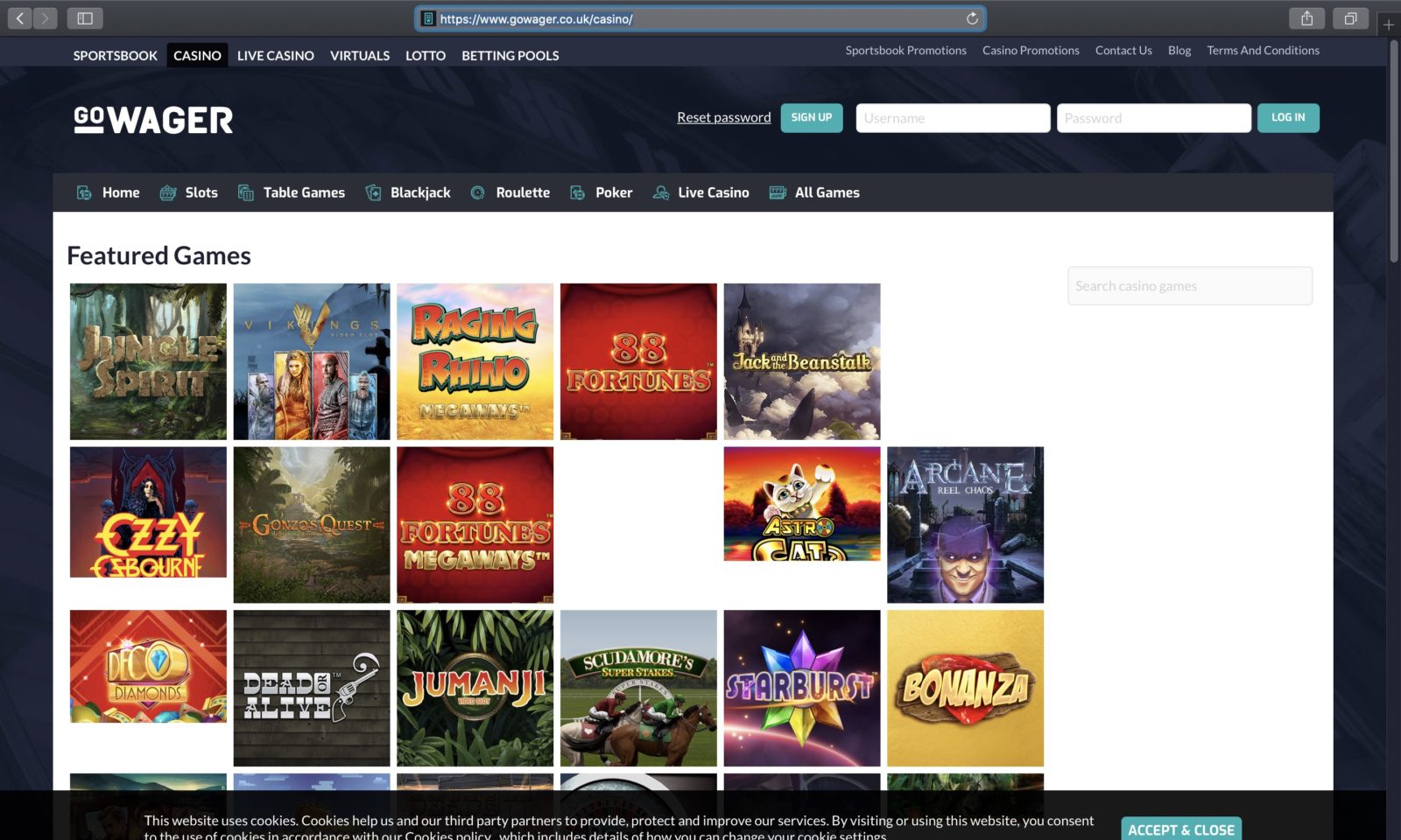 Screenshot of gowager.co.uk