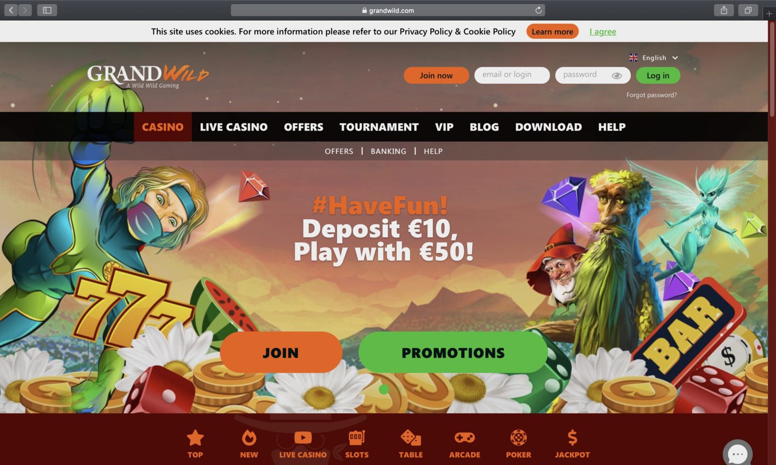 Screenshot of grandwild.com
