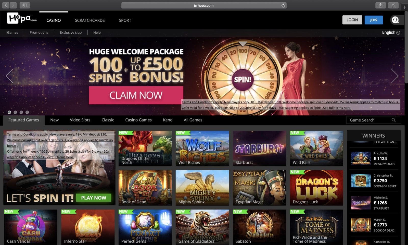 Screenshot of hopa.com