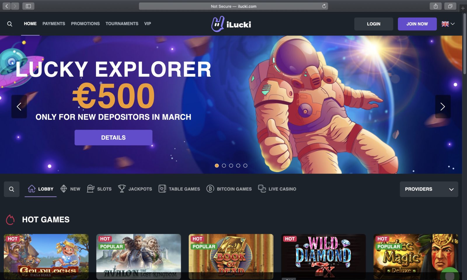 Screenshot of ilucki.com