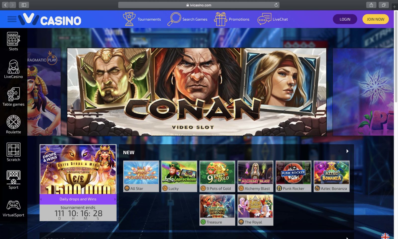 Screenshot of ivicasino.com