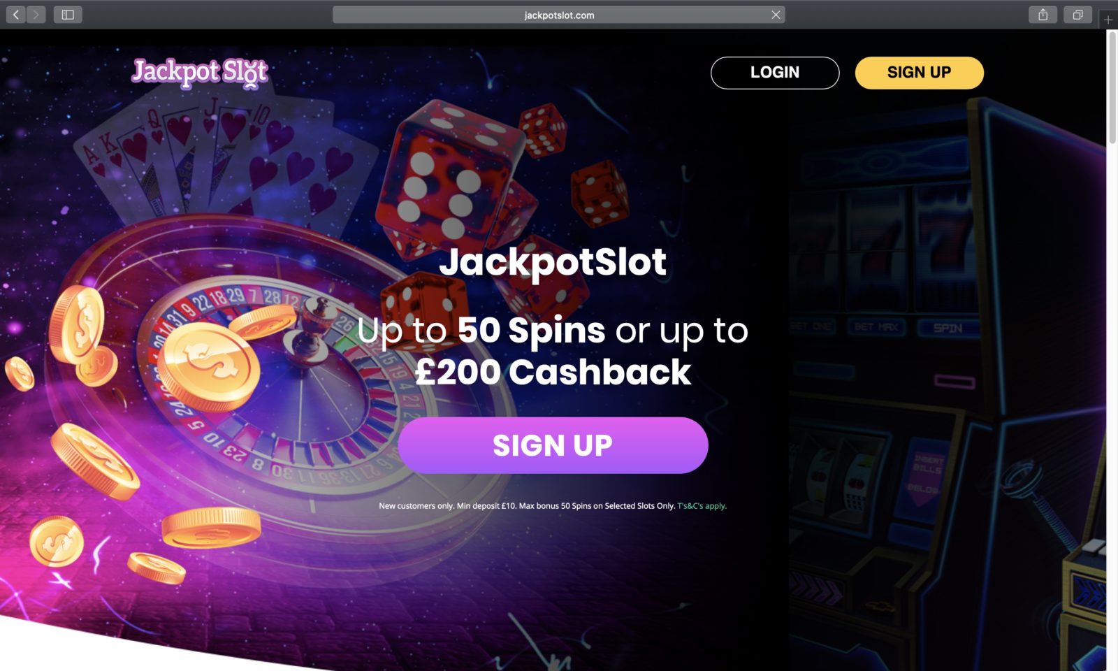 Screenshot of jackpotslot.com
