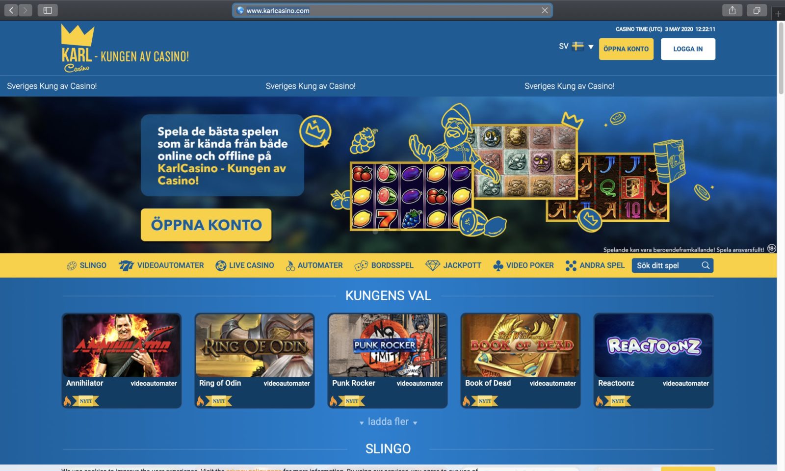 Screenshot of karlcasino.com
