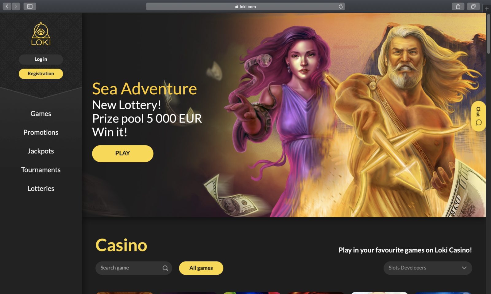 Screenshot of loki.com