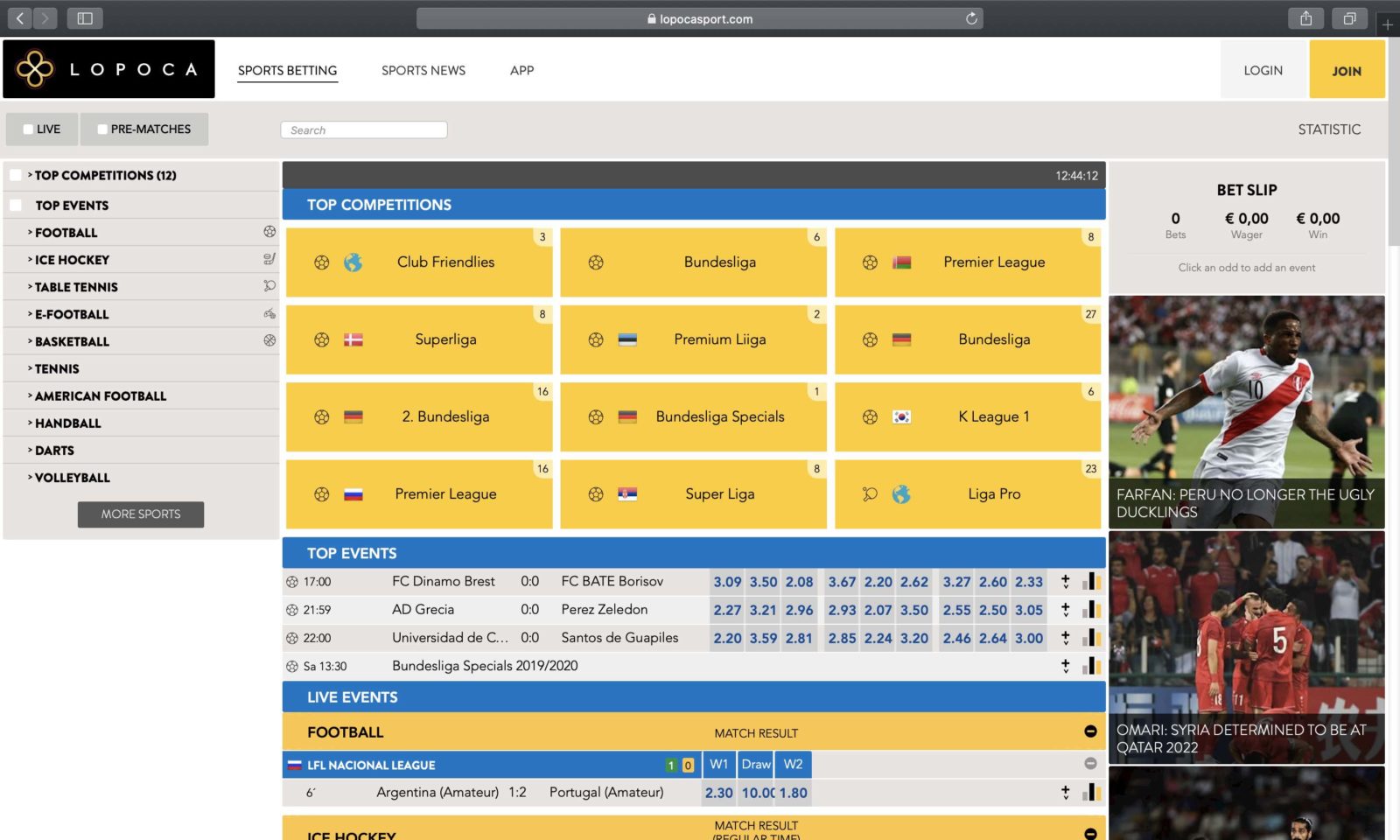 Screenshot of lopocasport.com