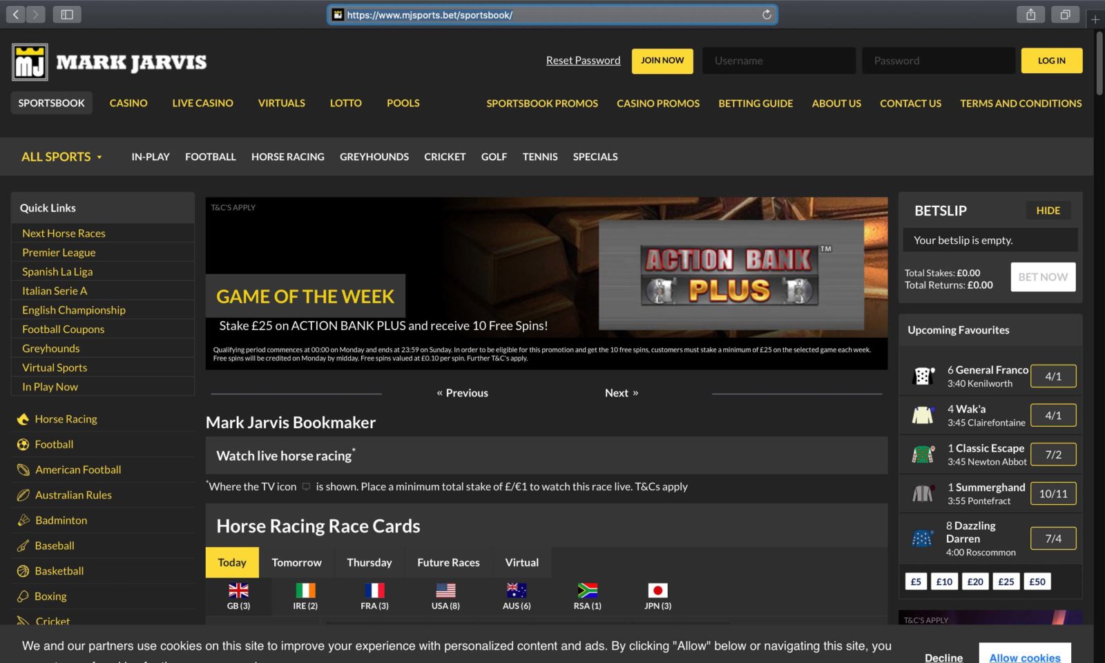 Screenshot of markjarvisbet.com