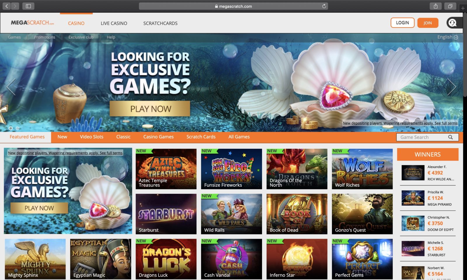 Screenshot of megascratch.com