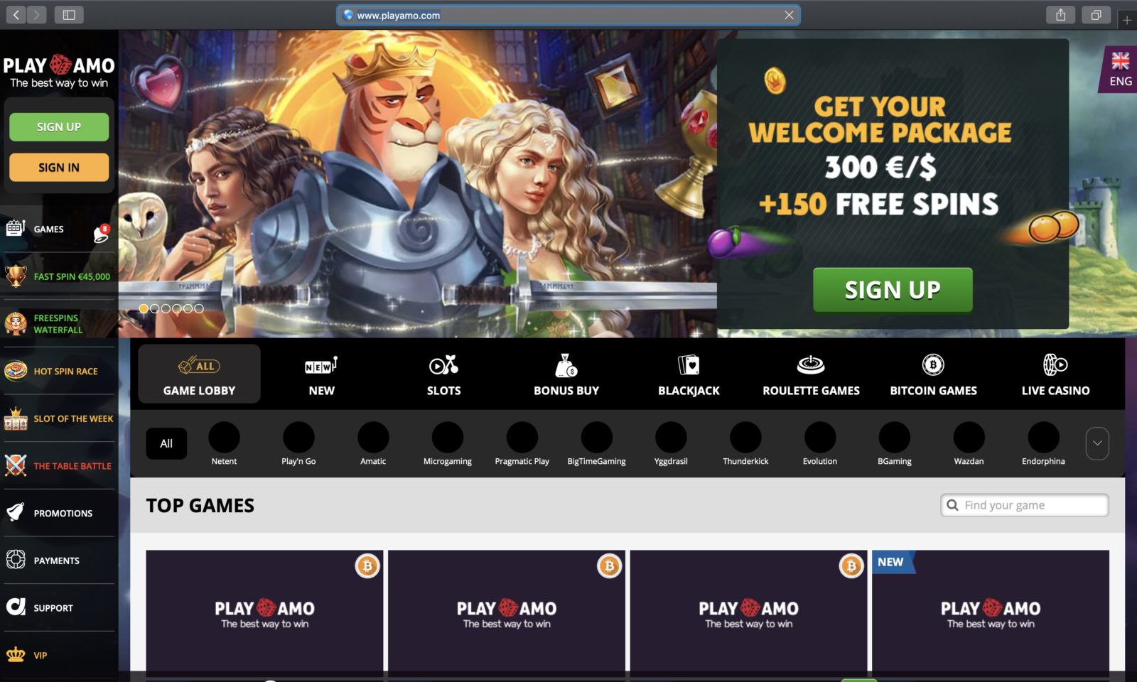 Screenshot of playamo.com