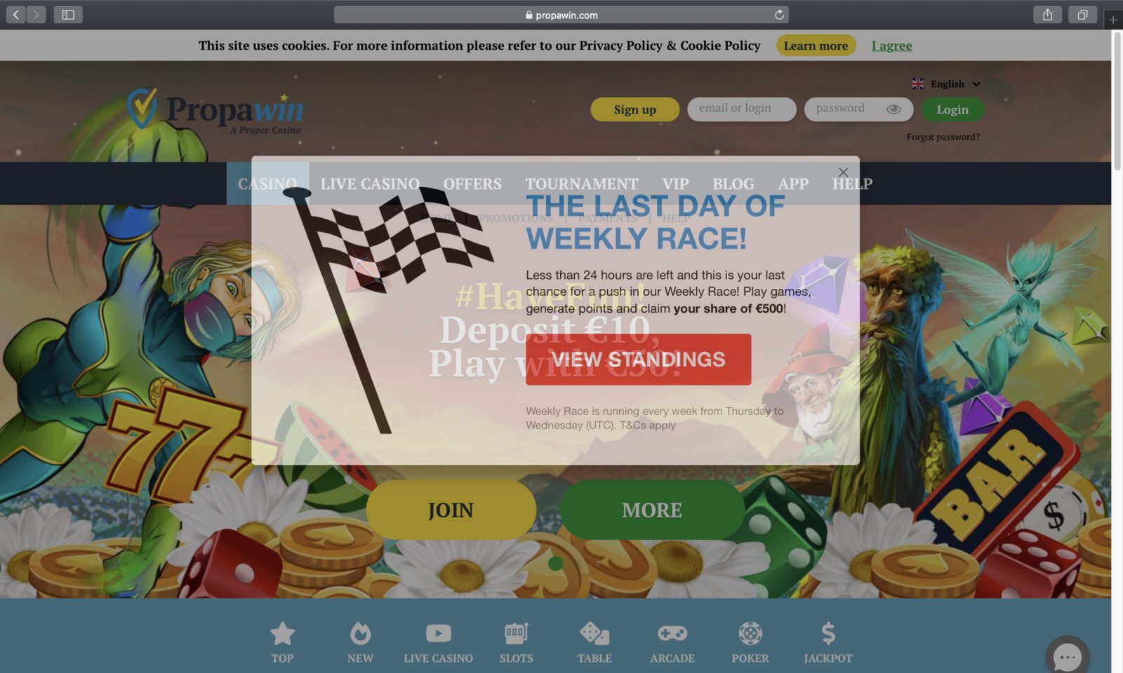 Screenshot of propawin.com