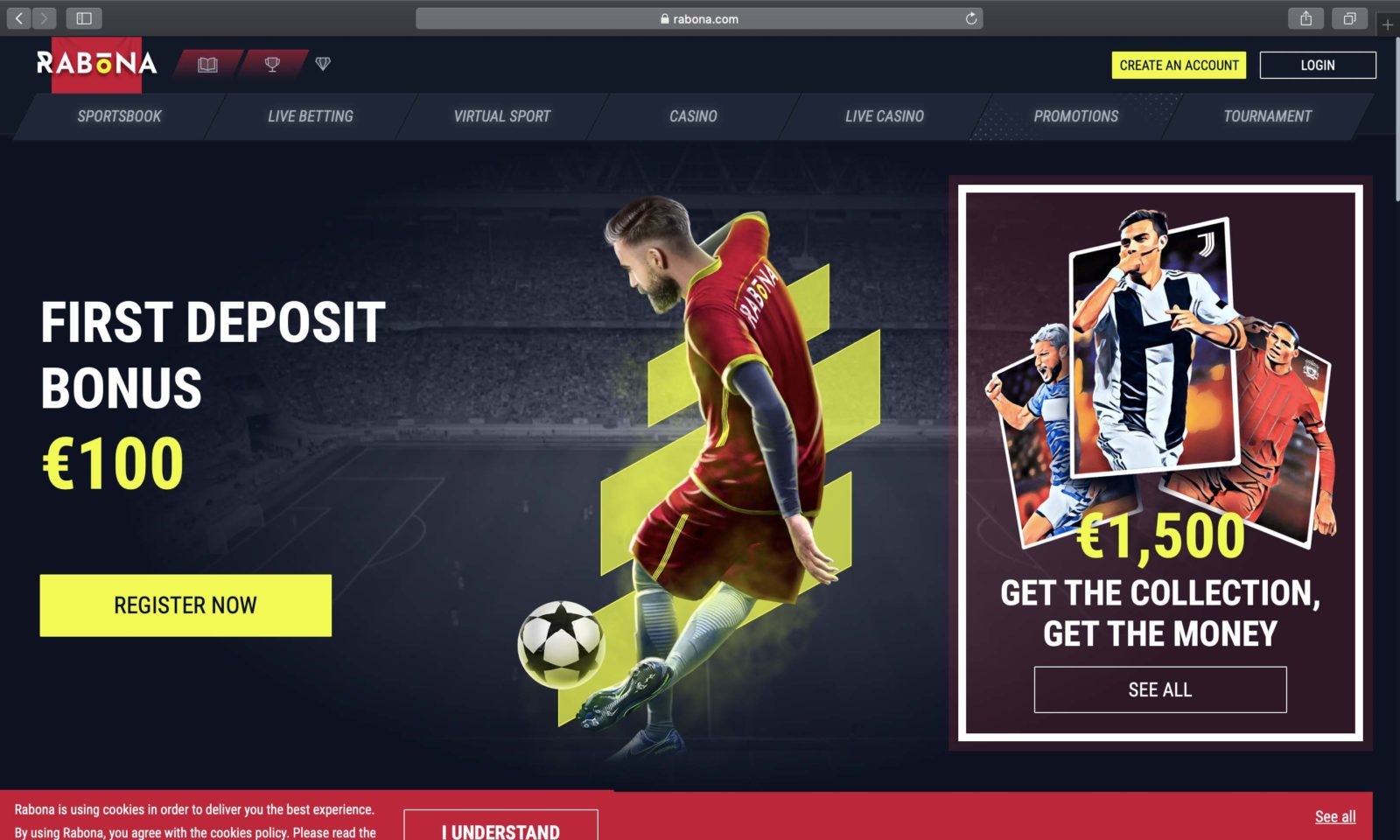 Screenshot of rabona.com