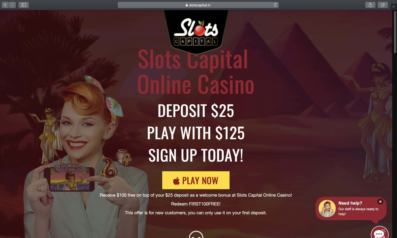 Screenshot of slotscapital.lv