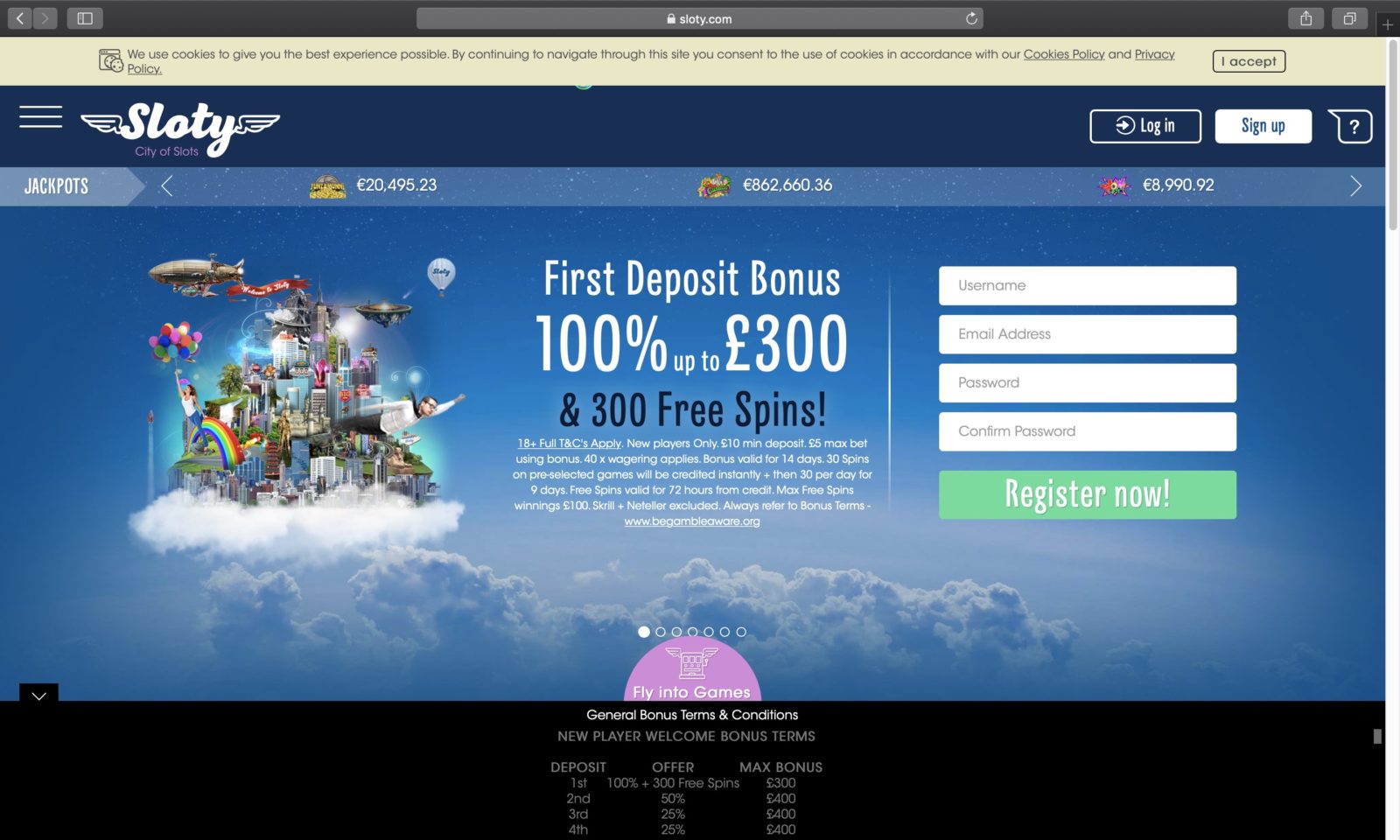 Screenshot of sloty.com