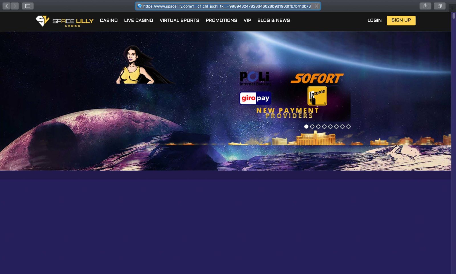 Screenshot of spacelilly.com