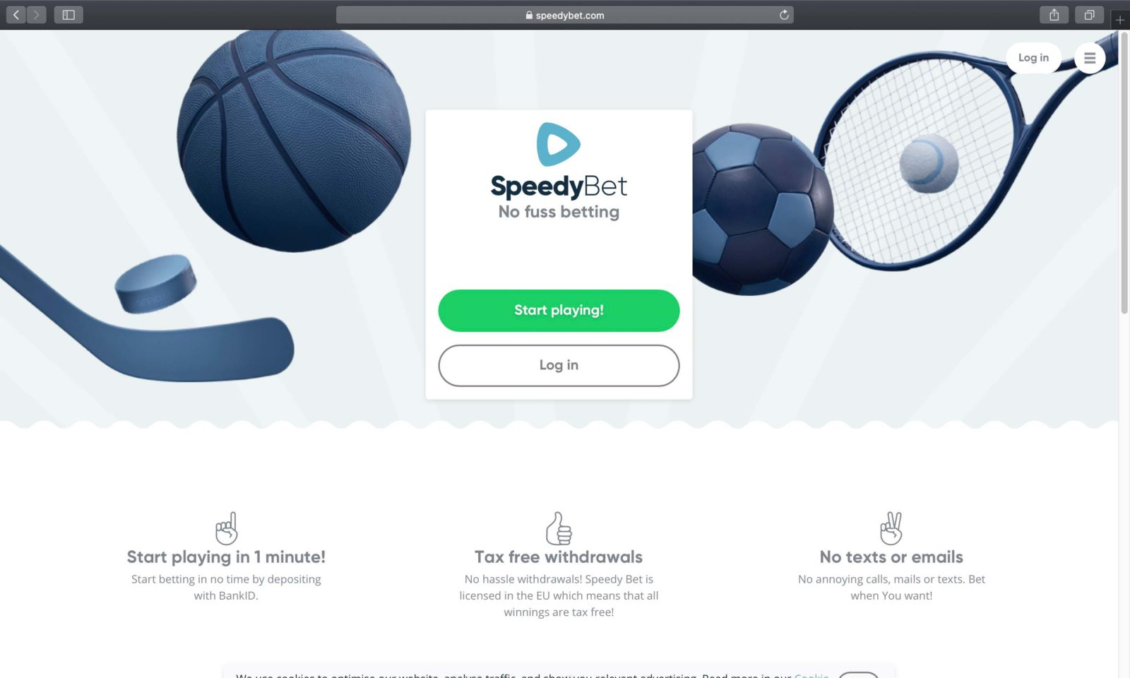 Screenshot of speedybet.com