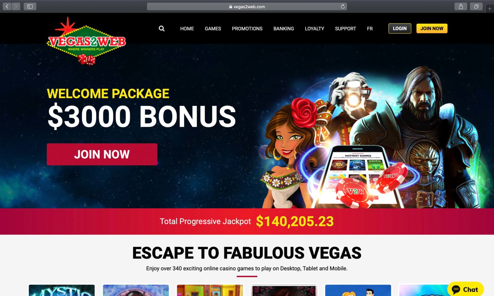 Screenshot of vegas2web.com