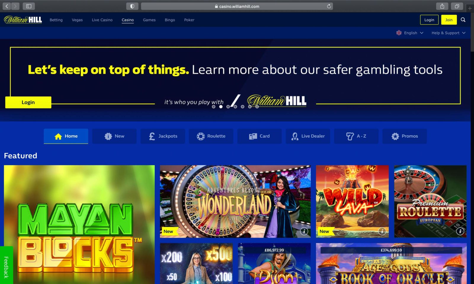Screenshot of williamhill.com