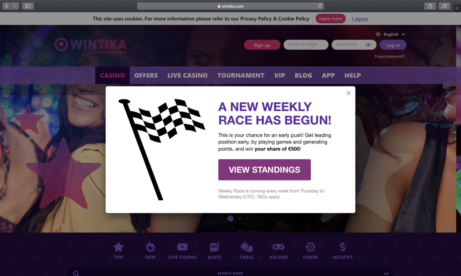 Screenshot of wintika.com