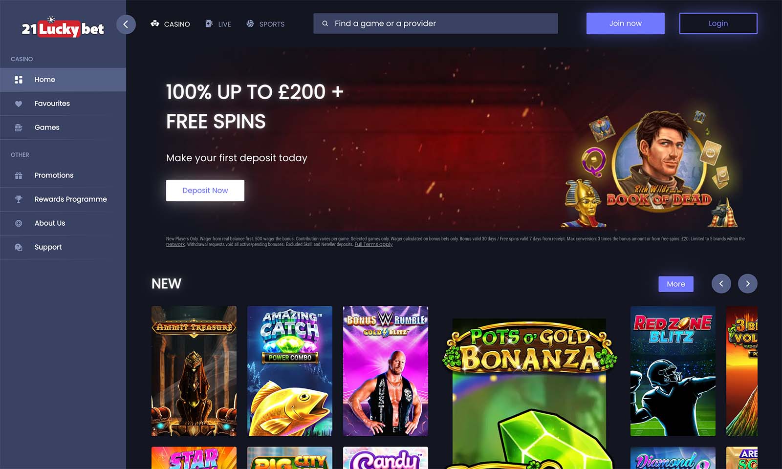 Homepage screenshot taken on 21 August 2024