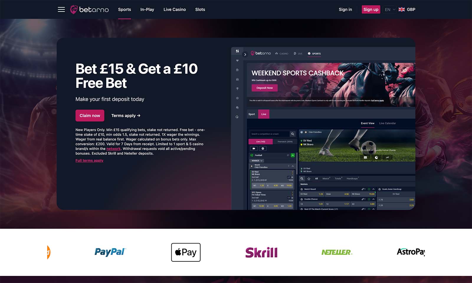 Homepage screenshot taken on 15 August 2024