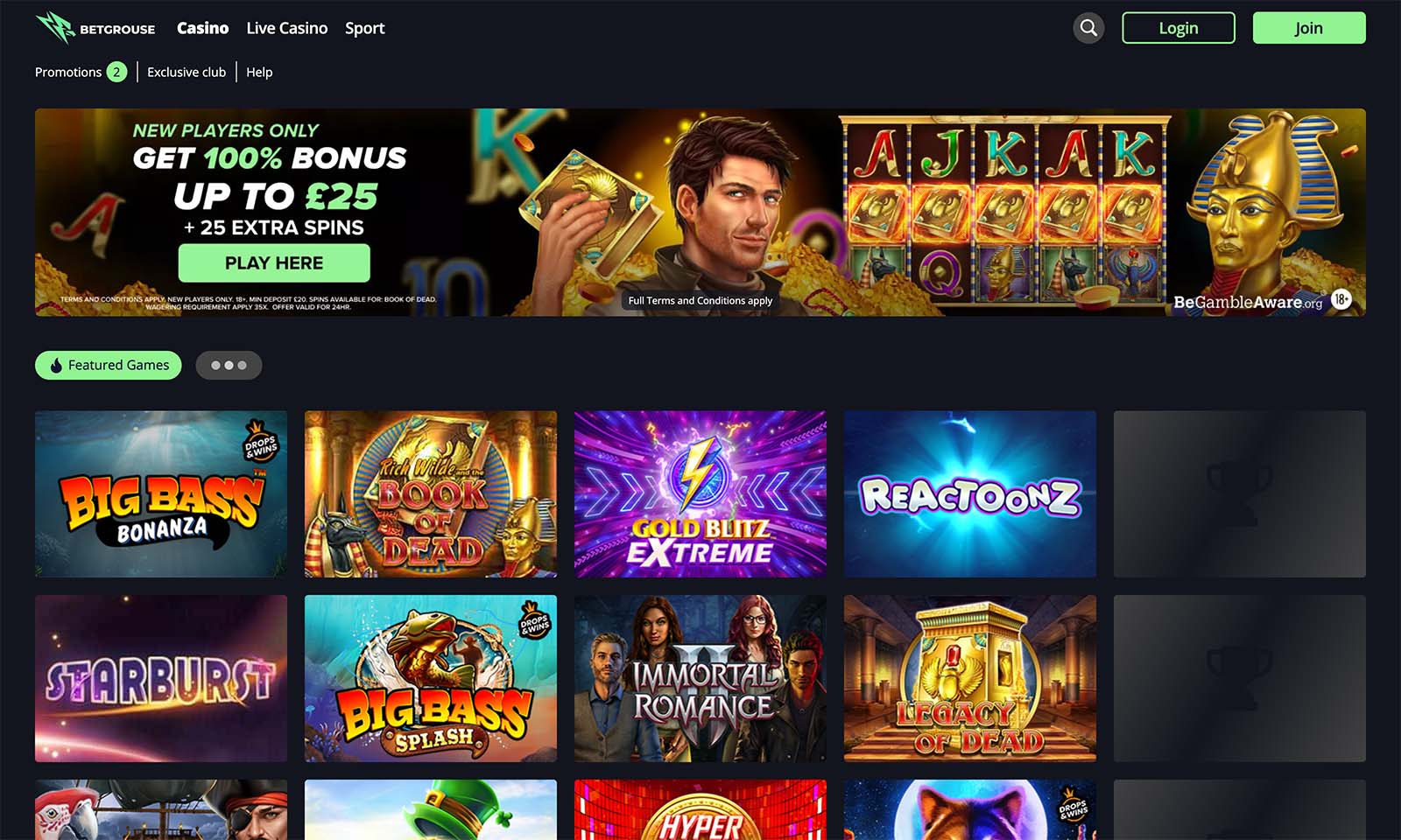 Homepage screenshot taken on 04 August 2024