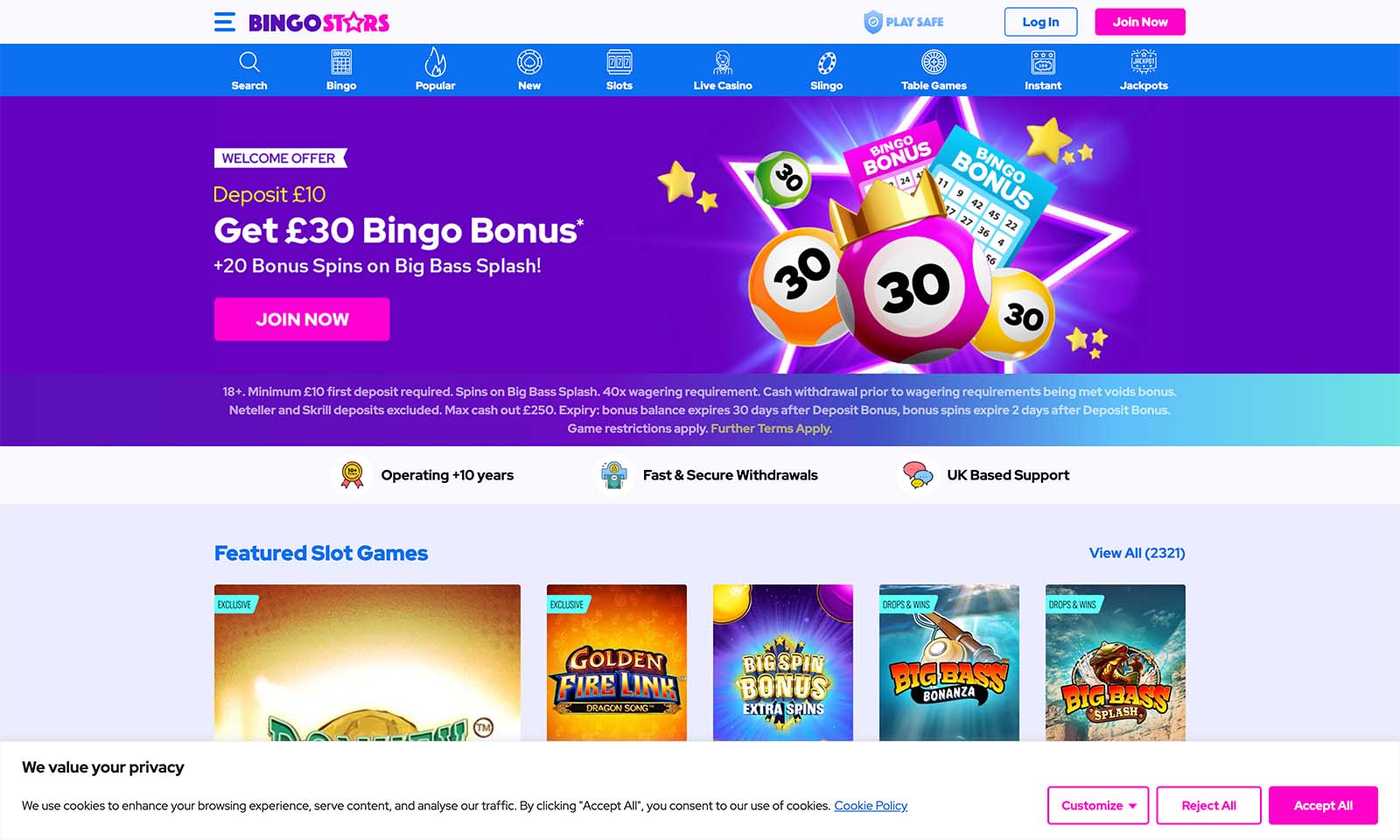 Homepage screenshot taken on 28 August 2024