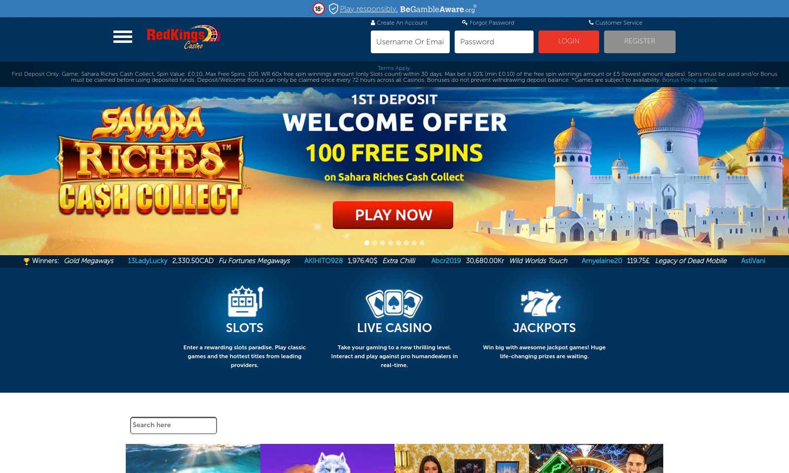 Homepage screenshot taken on 26 July 2024