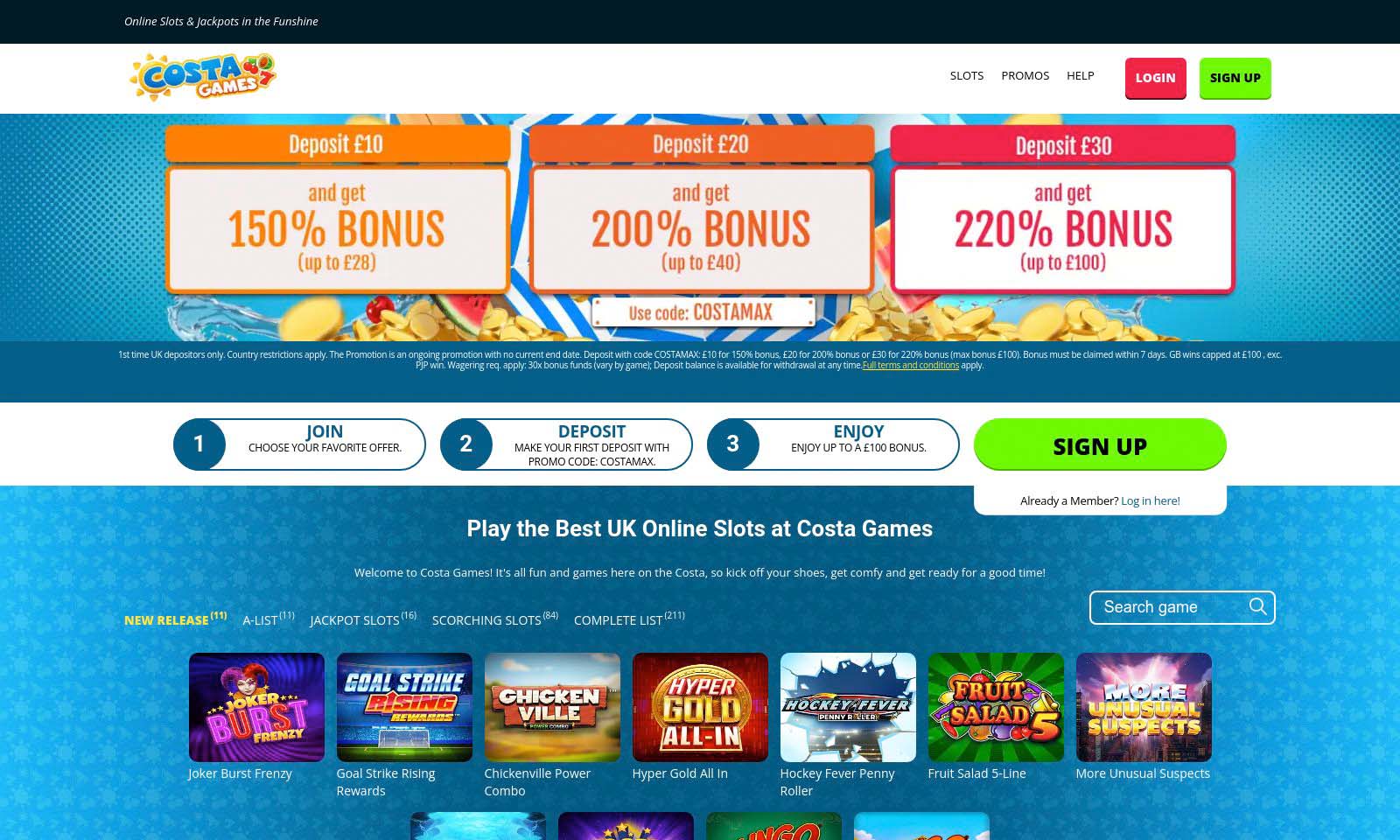 Homepage screenshot taken on 25 July 2024