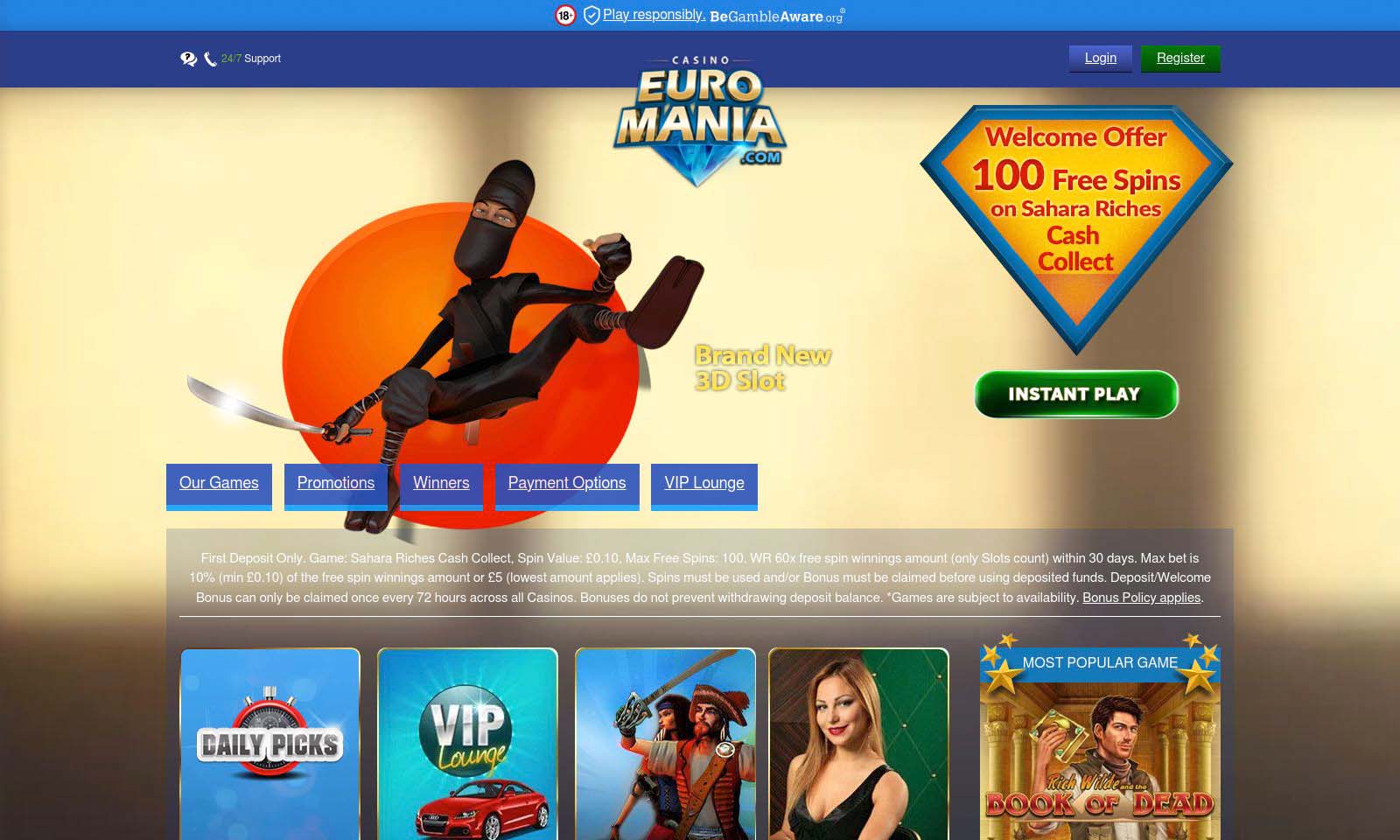 Homepage screenshot taken on 26 July 2024