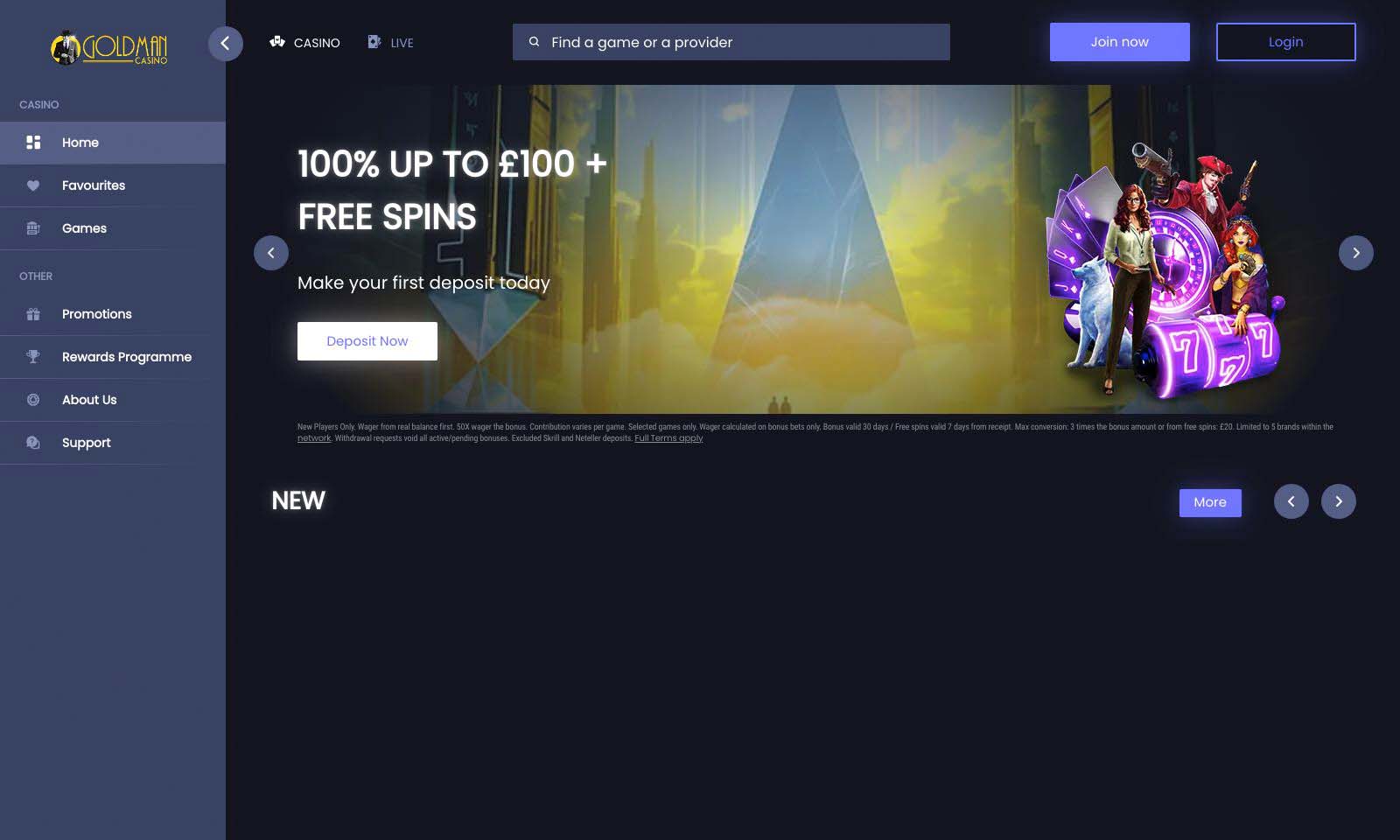 Homepage screenshot taken on 26 July 2024