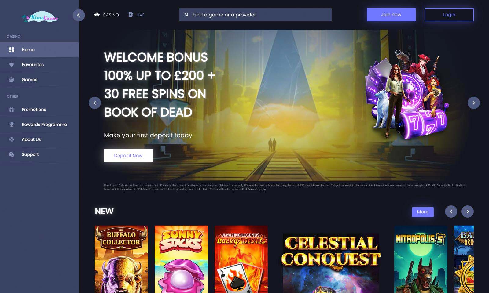 Homepage screenshot taken on 26 July 2024