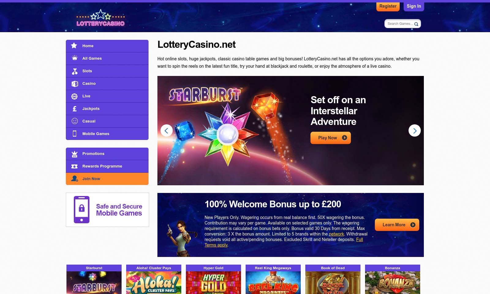 Homepage screenshot taken on 26 July 2024