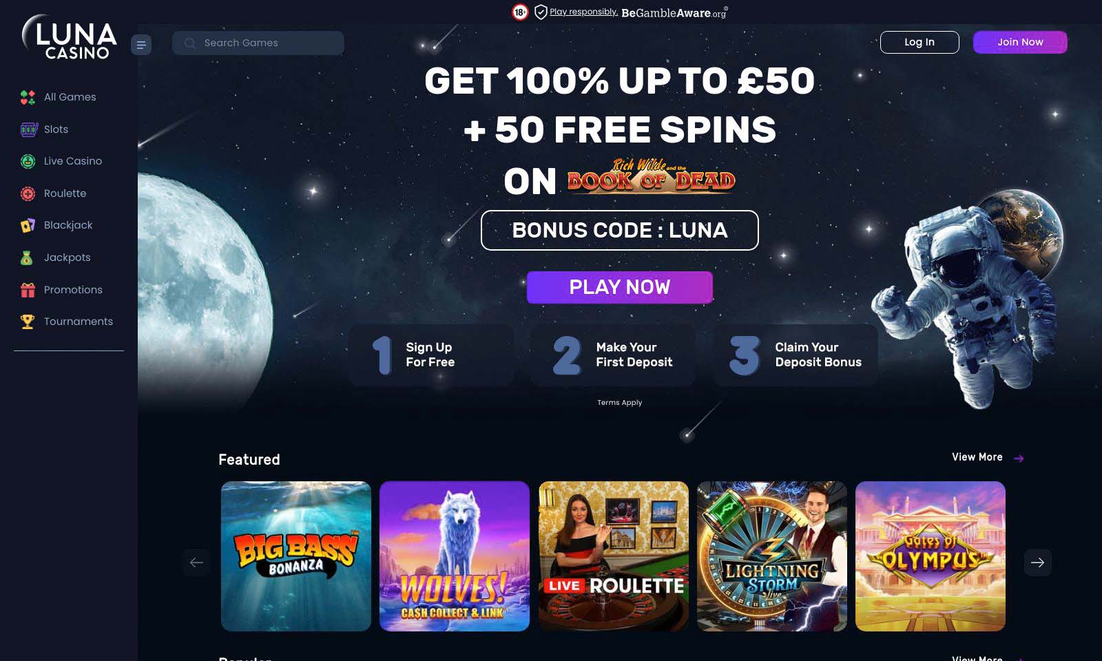 Homepage screenshot taken on 26 July 2024