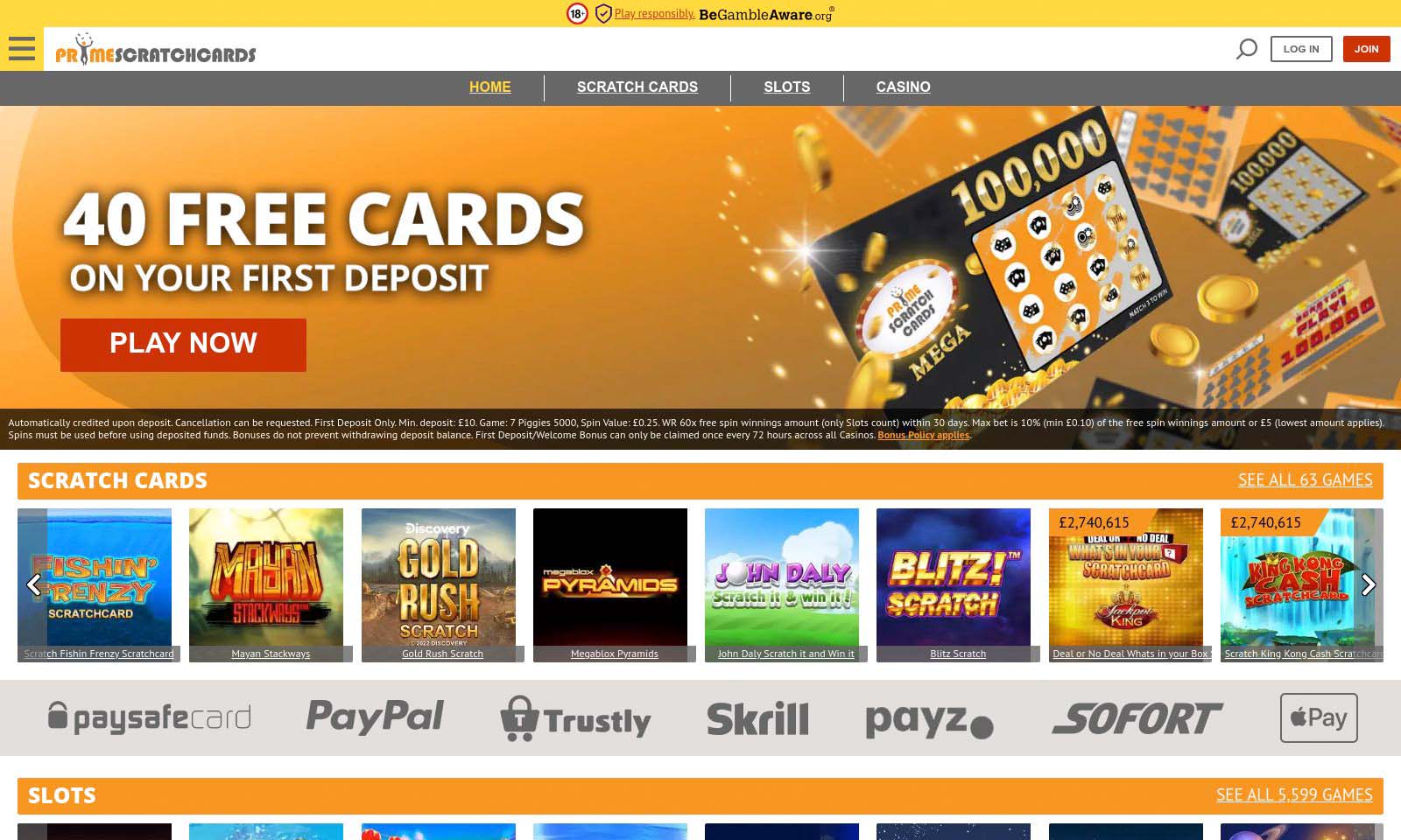 Homepage screenshot taken on 26 July 2024