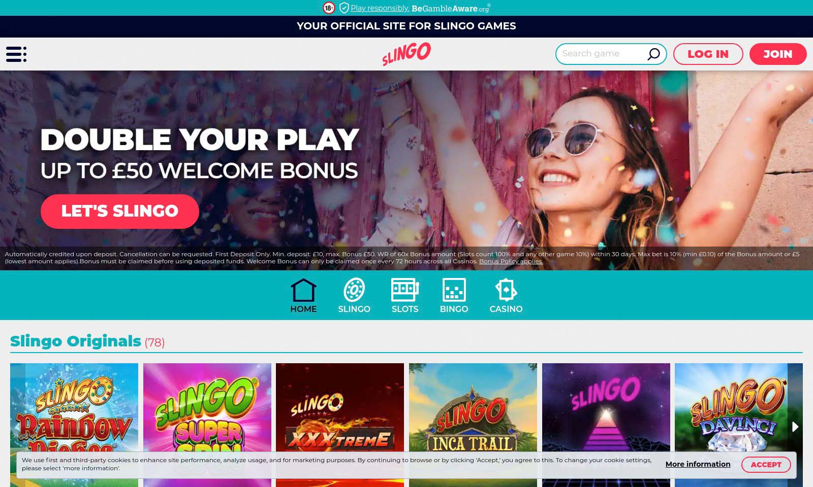 Homepage screenshot taken on 26 July 2024