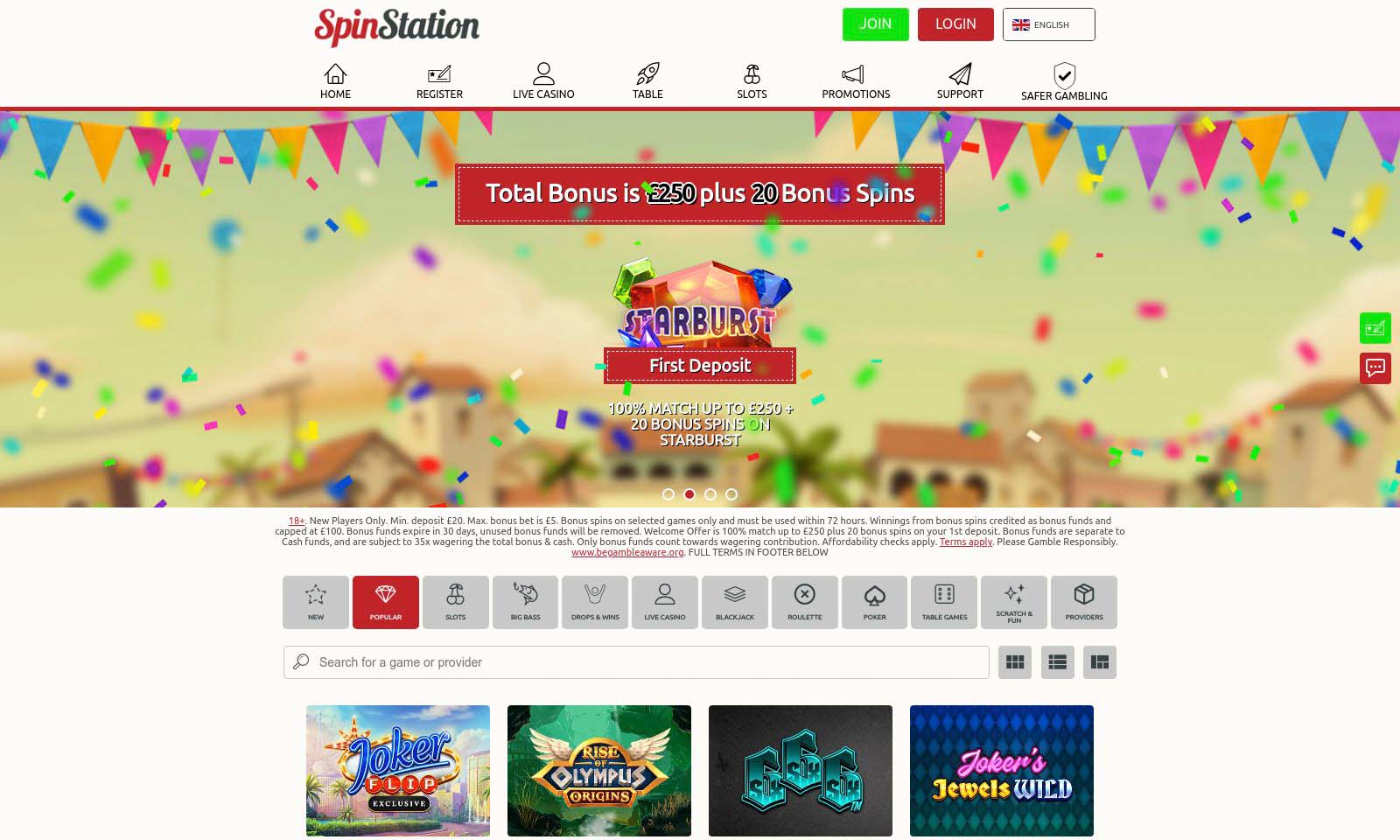 Homepage screenshot taken on 26 July 2024